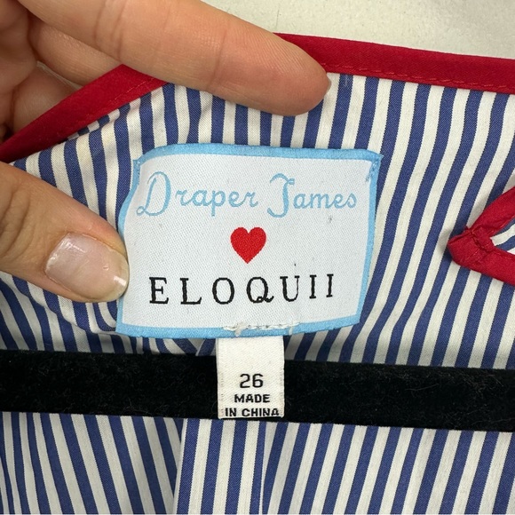 Draper James Eloquii Striped Wrap Dress - Picture 4 of 6